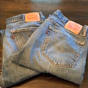 Levi’s 505 straight leg jeans. 2 pair bundle.
